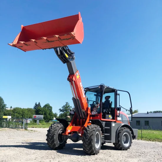 Everun Mini 2.5ton Er2500f godet chargeur sur roues avant petit chariot élévateur télescopique chargeur pelle machines à vendre